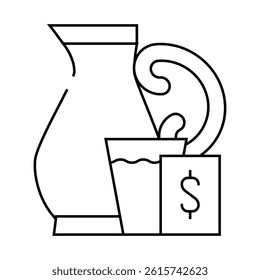 old self-service system line icon vector. old self-service system sign. isolated contour symbol black illustration