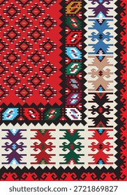 Old Serbian Carpet from Pirot pattern 