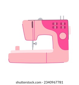 old sew machine cartoon. factory tailor, clothes stitch, ing equipment old sew machine sign. isolated symbol vector illustration