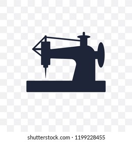 Old sewing machine transparent icon. Old sewing machine symbol design from Sew collection. Simple element vector illustration on transparent background.