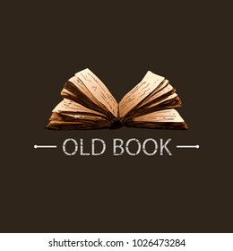 An old shabby spellbook, an ancient sage's book, a detailed picture of a book on a gray background