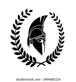Spartan Helmet Shield Cross Sword Logo Stock Vector (Royalty Free ...