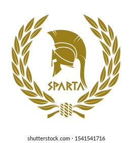 old shabby symbol of  Spartan warrior