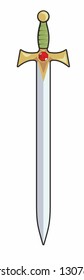Old sharp fantasy iron sword
