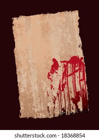 Old sheet of paper on a dark background