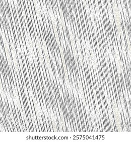 Old sheet of paper with thin black stripes. Patchy and streaked monochrome background. Grunge effect. Abstract vector seamless.