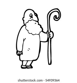 caricatura del viejo pastor