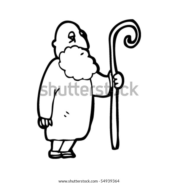 Old Shepherd Cartoon Stock Vector Royalty Free 54939364