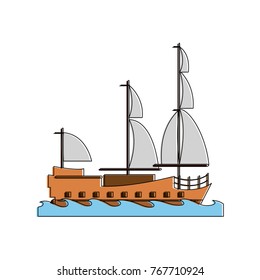 Old ship boat