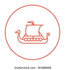 Old ship line icon.