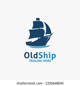 Old ship logo design