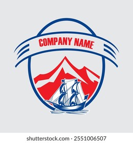 old ship logo , sail boat logo