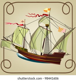 old ship, sailing ship