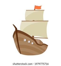 Old Ship.Vector illustration that is easy to edit.