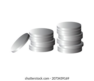 Alte Silbermünzen-Set-Illustration 