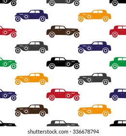 old simple various color car seamless pattern eps10