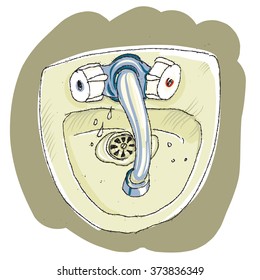 old sink is leaking