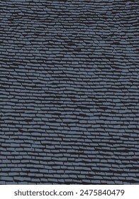 Old slate tiled church roof graphic