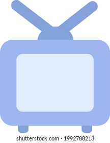 Old small TV, illustration, on a white background.