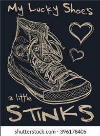 old sneakers tee graphic