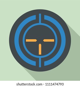 Old sniper aim icon. Flat illustration of old sniper aim vector icon for web design
