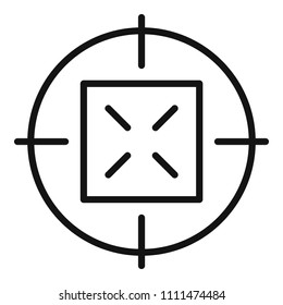 Old sniper aim icon. Simple illustration of old sniper aim vector icon for web design isolated on white background