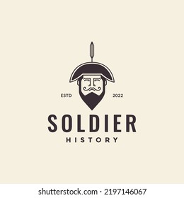 old soldier beard kingdom logo design