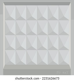 Old soviet concrete fence. Texture. Vector. 