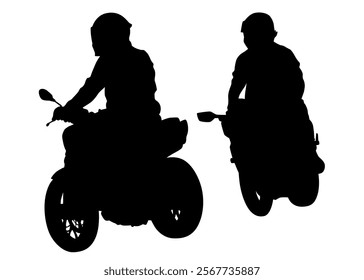 Old sport bike on white background