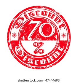 Old stamp from the Gothic word discount.