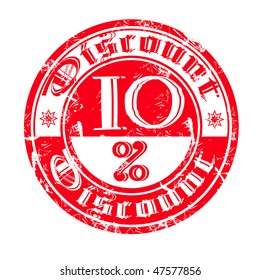 Old stamp from the Gothic word discount.