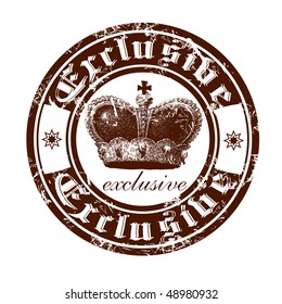 Old stamp from the Gothic word exclusive.