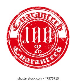 Old stamp from the Gothic word guaranteed.