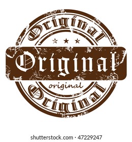 Old stamp from the Gothic word original.
