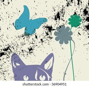 old stamp illustration, vector illustration