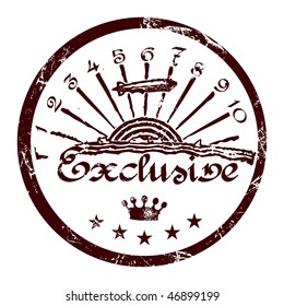 The old stamp with the word exclusive.