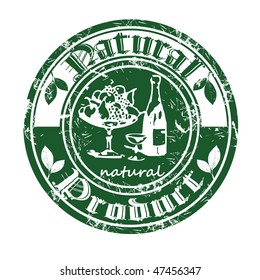 Old stamp from word  natural.