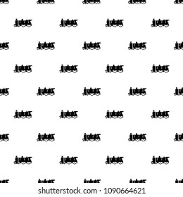 Old steam locomotive pattern vector seamless repeating for any web design