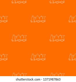 Old steam locomotive pattern vector orange for any web design best