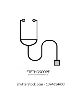  old stethoscope vector type icon