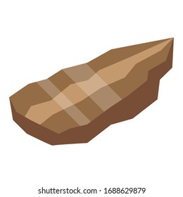 Old stone age piece icon. Isometric of old stone age piece vector icon for web design isolated on white background