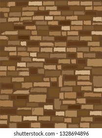 Old stone wall texture background. vector illustration