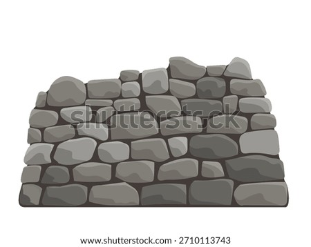 Old stone wall, stone walls illustration