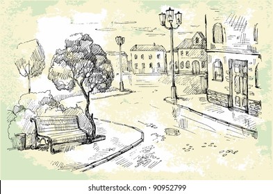 Old street background