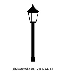 old street lamp with house-shaped lamp holder