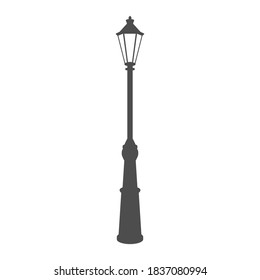 old street luminous lantern  isolated on white background. Vector illustration. Eps 10.