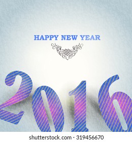 Old Style 2016 Text Grunge Background, Happy New Year