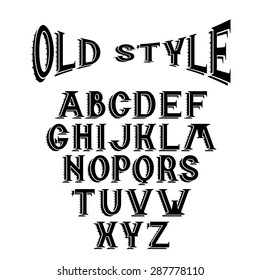 old style alphabet for labels