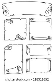 old style banners , old scroll paper