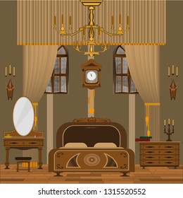 old style bedroom interior